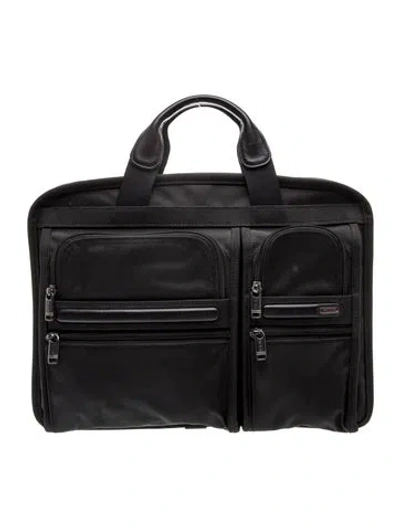 Pre-owned Tumi Nylon Portfolio In Black