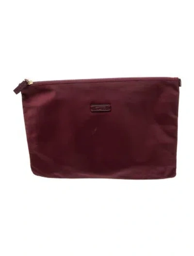 Pre-owned Tumi Nylon Portfolio In Burgundy