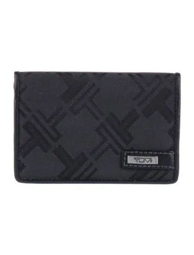 Pre-owned Tumi Nylon Printed Wallet In Black