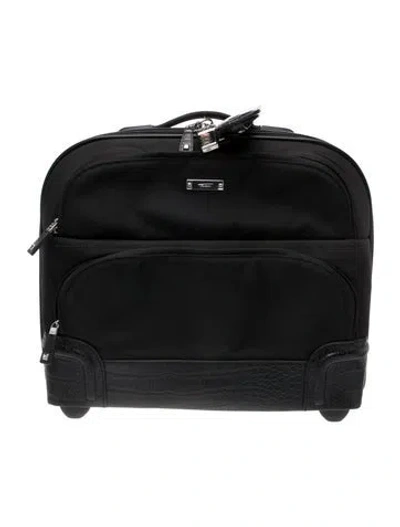 Pre-owned Tumi Nylon Rolling Carry On In Black