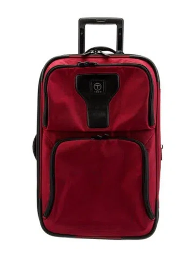 Pre-owned Tumi Nylon Rolling Suitcase In Red