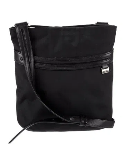 Pre-owned Tumi Nylon Shoulder Bag In Black
