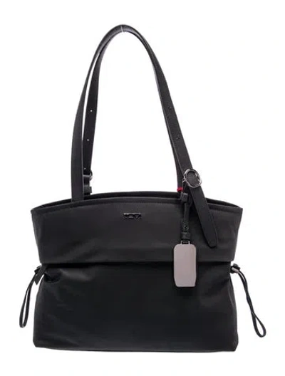 Pre-owned Tumi Nylon Shoulder Bag In Black