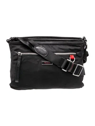 Pre-owned Tumi Nylon Shoulder Bag In Black