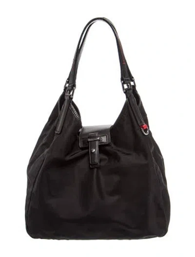 Pre-owned Tumi Nylon Shoulder Bag In Black