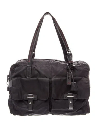 Pre-owned Tumi Nylon Shoulder Bag In Black