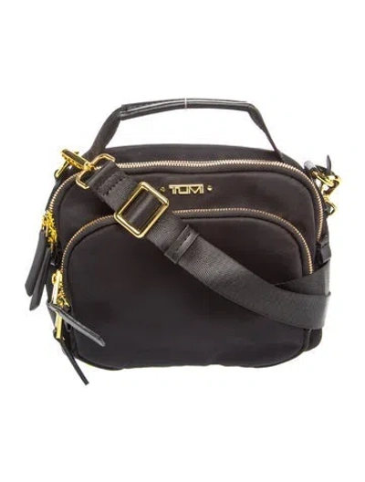Pre-owned Tumi Nylon Shoulder Bag In Black