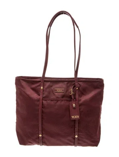 Pre-owned Tumi Nylon Shoulder Bag In Burgundy