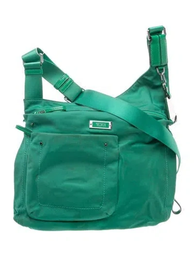 Pre-owned Tumi Nylon Shoulder Bag In Green