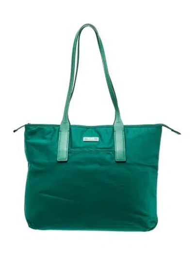 Pre-owned Tumi Nylon Shoulder Bag In Green