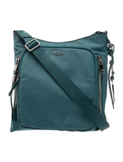 Pre-owned Tumi Nylon Shoulder Bag In Green