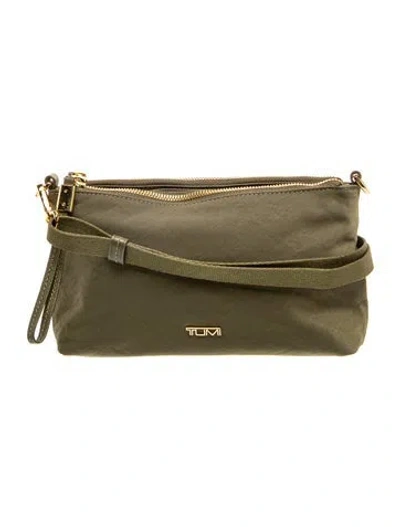 Pre-owned Tumi Nylon Shoulder Bag In Green