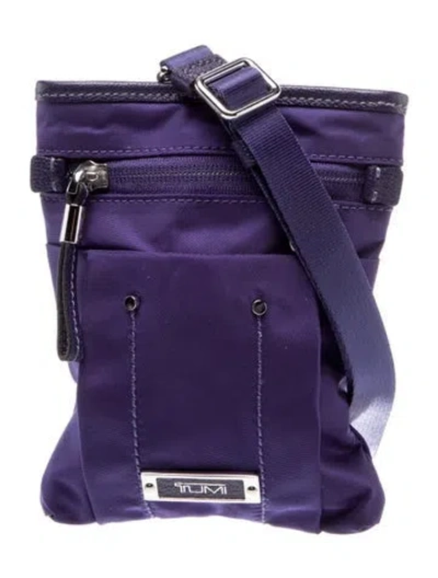Pre-owned Tumi Nylon Shoulder Bag Medium In Purple