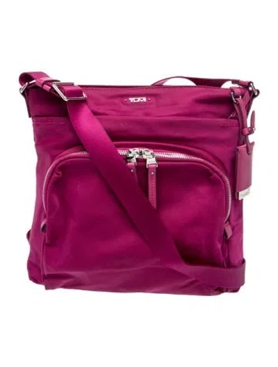 Pre-owned Tumi Nylon Shoulder Bag In Pink