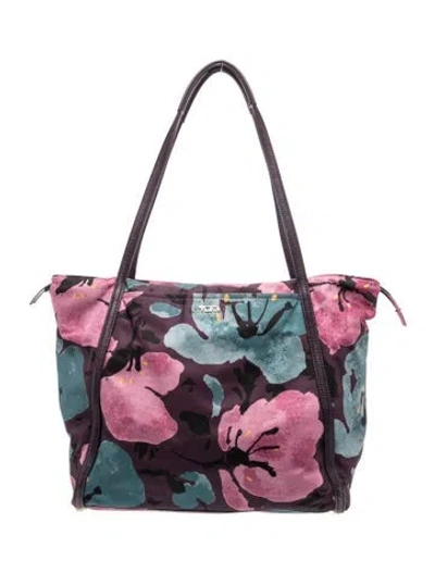 Pre-owned Tumi Nylon Shoulder Bag In Purple