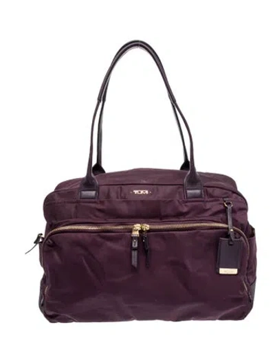 Pre-owned Tumi Nylon Shoulder Bag In Purple