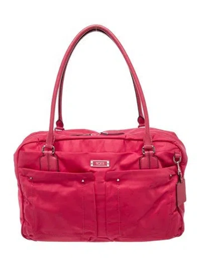 Pre-owned Tumi Nylon Shoulder Bag In Red