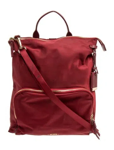 Pre-owned Tumi Nylon Shoulder Bag In Red