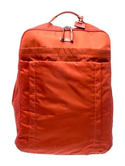 Pre-owned Tumi Nylon Suitcase In Orange