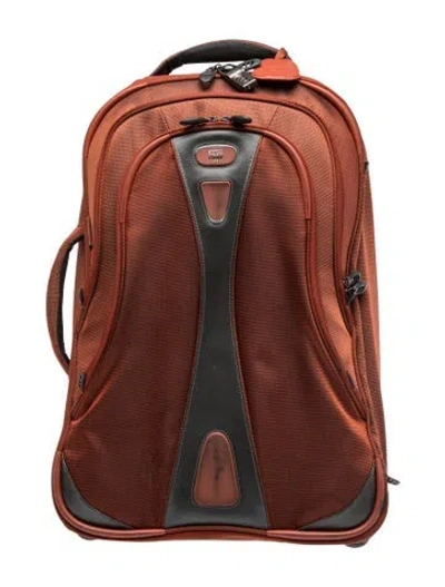 Pre-owned Tumi Nylon Suitcase In Orange