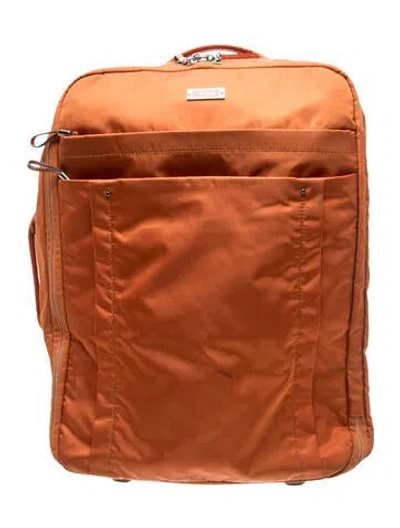 Pre-owned Tumi Nylon Suitcase In Orange