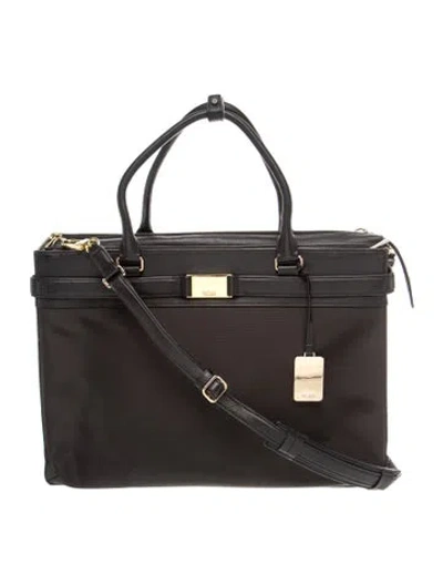 Pre-owned Tumi Nylon Top Handle Bag In Black