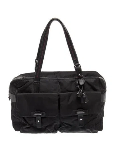 Pre-owned Tumi Nylon Top Handle Bag In Black