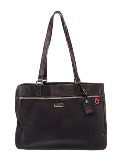 Pre-owned Tumi Nylon Top Handle Bag In Black