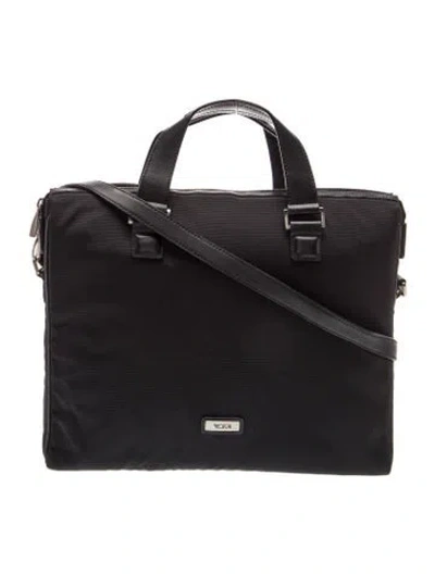 Pre-owned Tumi Nylon Top Handle Bag In Black
