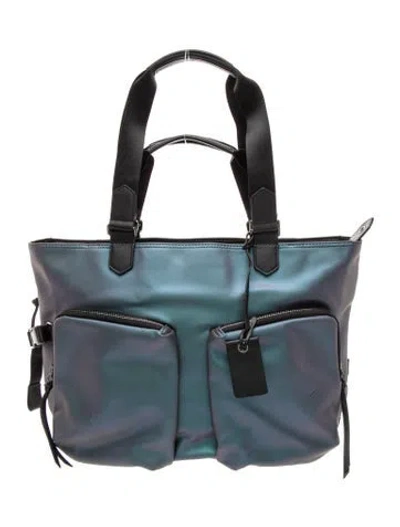 Pre-owned Tumi Nylon Top Handle Bag In Blue