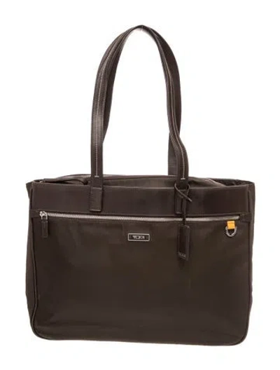 Pre-owned Tumi Nylon Top Handle Bag In Brown