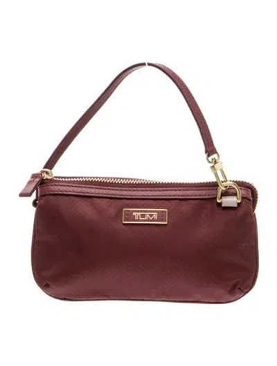 Pre-owned Tumi Nylon Top Handle Bag In Burgundy