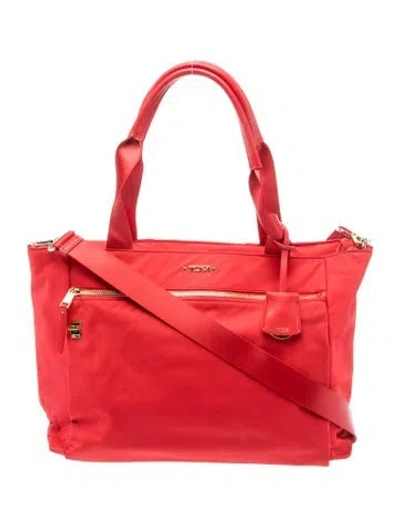 Pre-owned Tumi Nylon Top Handle Bag In Pink