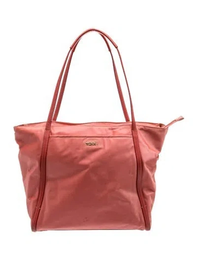 Pre-owned Tumi Nylon Top Handle Bag In Pink