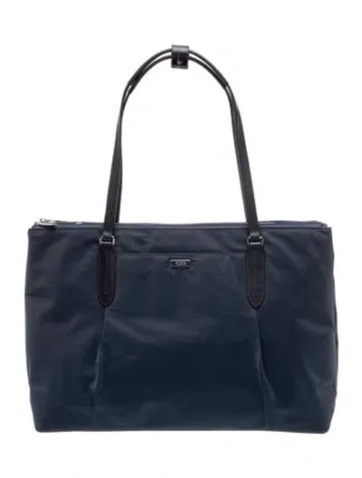 Pre-owned Tumi Nylon Tote In Blue