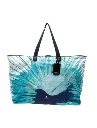 Pre-owned Tumi Nylon Tote In Blue