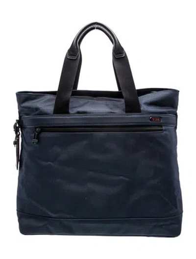 Pre-owned Tumi Nylon Tote In Blue