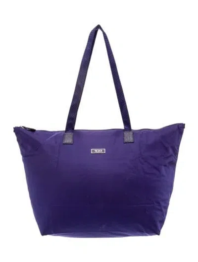 Pre-owned Tumi Nylon Tote In Blue