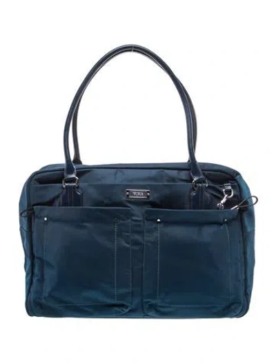 Pre-owned Tumi Nylon Tote In Blue