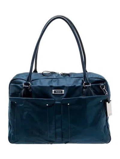 Pre-owned Tumi Nylon Tote In Blue