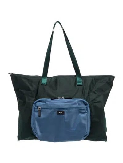 Pre-owned Tumi Nylon Tote In Blue