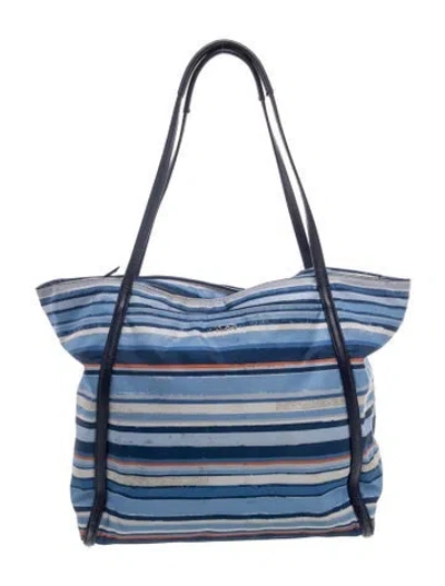 Pre-owned Tumi Nylon Tote In Blue