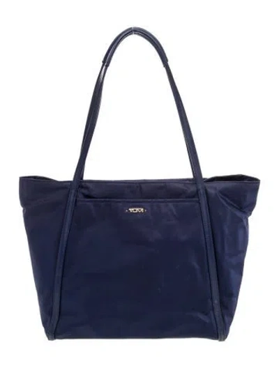 Pre-owned Tumi Nylon Tote In Blue