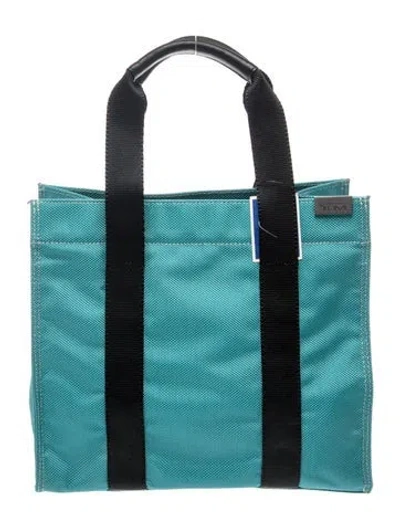 Pre-owned Tumi Nylon Tote In Blue
