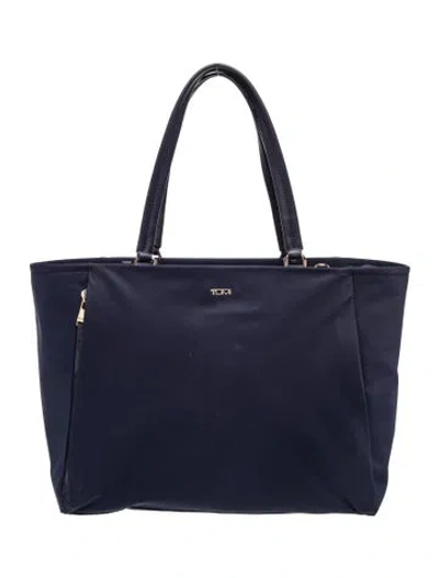Pre-owned Tumi Nylon Tote In Blue