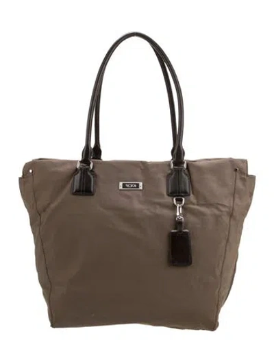 Pre-owned Tumi Nylon Tote In Brown