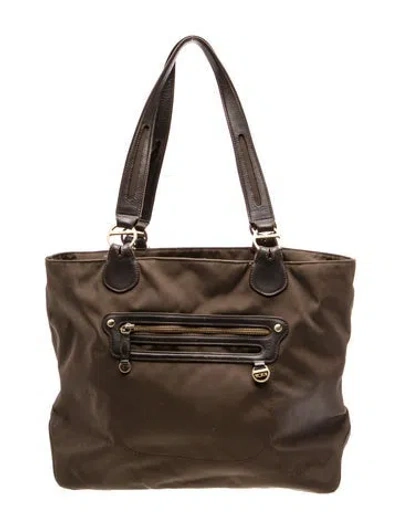 Pre-owned Tumi Nylon Tote In Brown