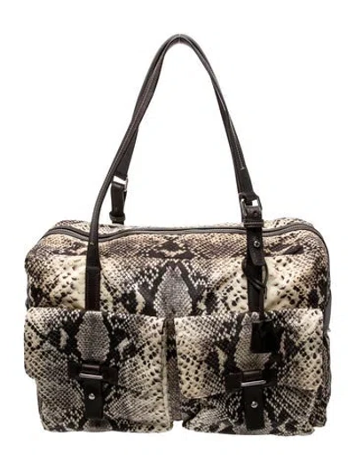 Pre-owned Tumi Nylon Tote In Brown