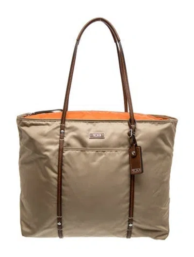 Pre-owned Tumi Nylon Tote In Green