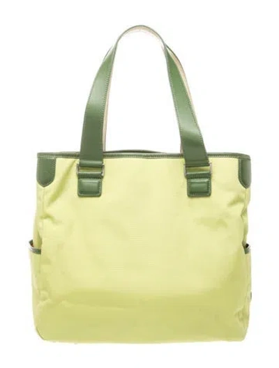 Pre-owned Tumi Nylon Tote In Green